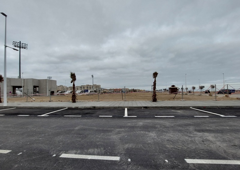 Aledaños del estadio en obras.