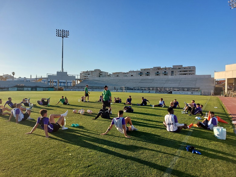 Basadre, en su primera sesión con la plantilla blanquinegra.