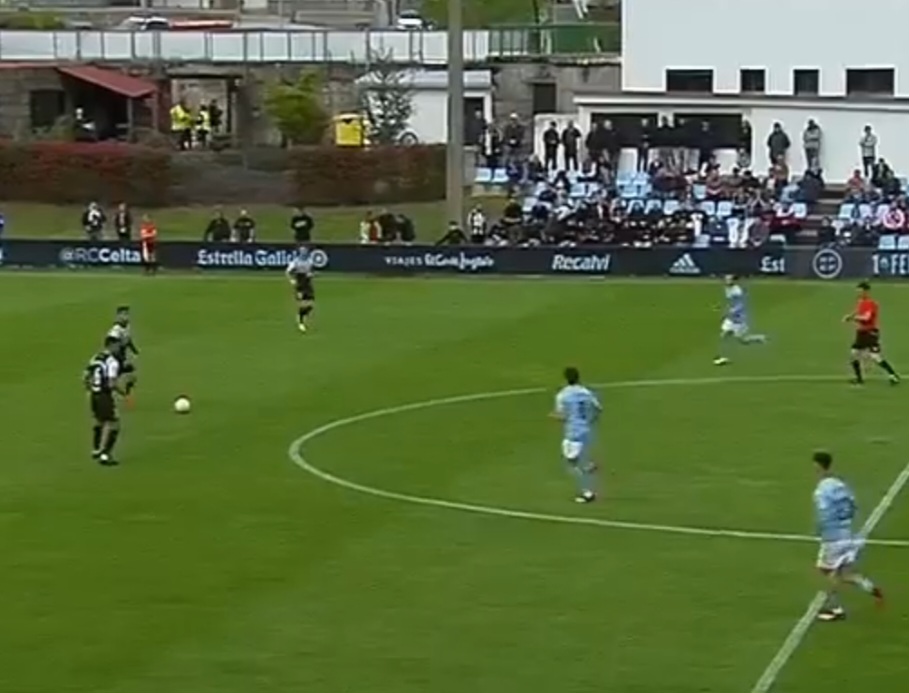 Un lance del Celta B-Balona. (TVG2)