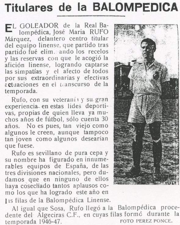 Rufo, uno de los jugadores más destacados.