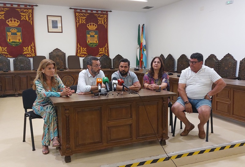 Imagen de la comparecencia ante la prensa.