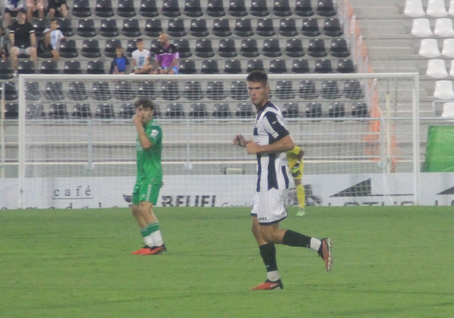 Toledano, durante el partido contra el Betis Deportivo.